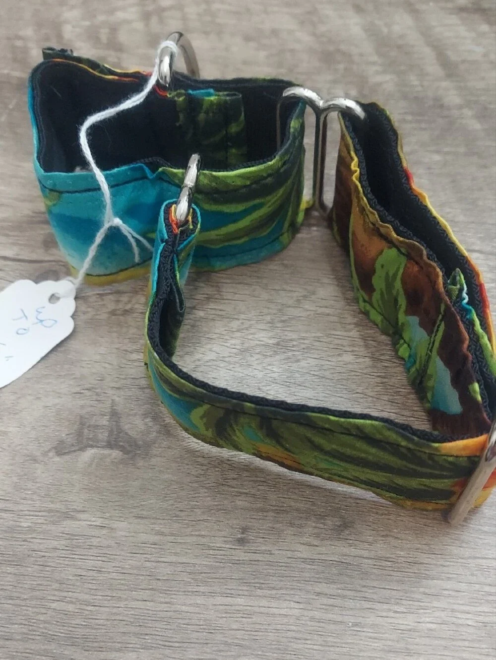 Custom Martingale Dog Collar Hawaiian Tropical Hibiscus 1.5